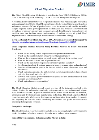 Cloud Migration Market