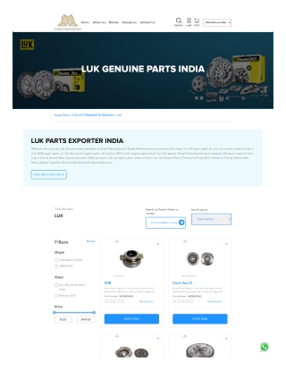 LUK PARTS EXPORTER INDIA