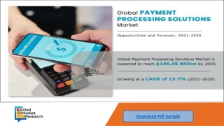 Payment Processing Solutions Market to Reach $146.45 Billion By 2030