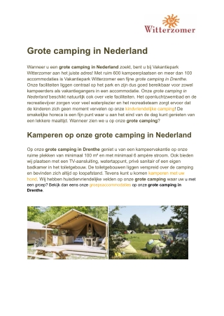 Grote camping in Nederland