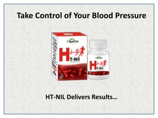 Lower Blood Pressure Naturally with HT NIL Capsule