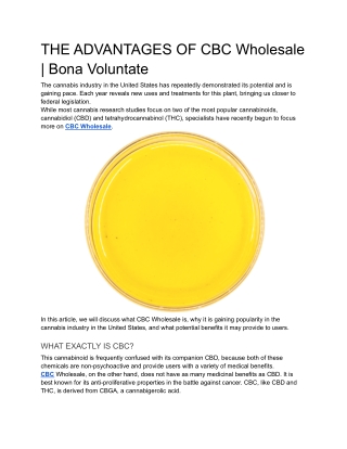 THE ADVANTAGES OF CBC Wholesale _ Bona Voluntate