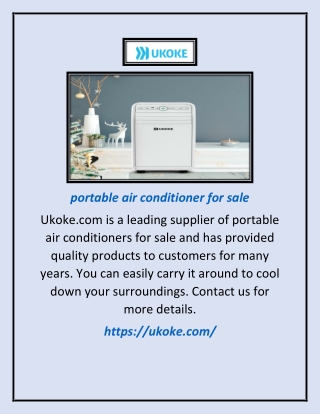 Portable Air Conditioner for Sale | Ukoke.com