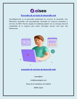 Proveedor de servicios de desarrollo web  aiseodigital