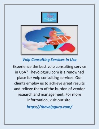 Voip Consulting Services in Usa | Thevoipguru.com