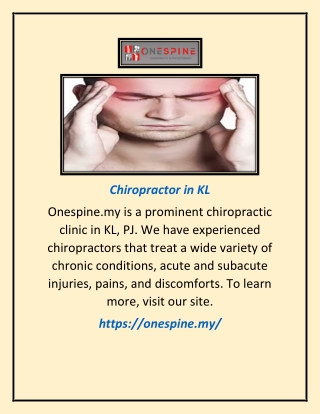 Chiropractor in Kl | Onespine.my