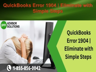 QuickBooks Error 1904  Eliminate with Simple Steps