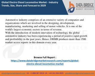 Electro Diesel Locomotive Market Report