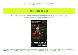 Free download [epub]$$ The Truce of God [R.A.R]