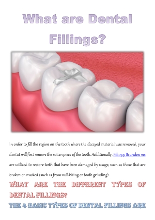 What are Dental Fillings