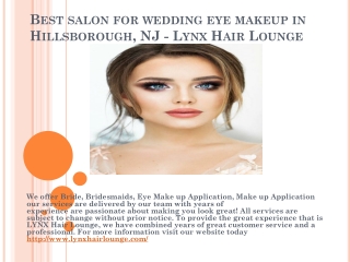 Best salon for wedding eye makeup in Hillsborough