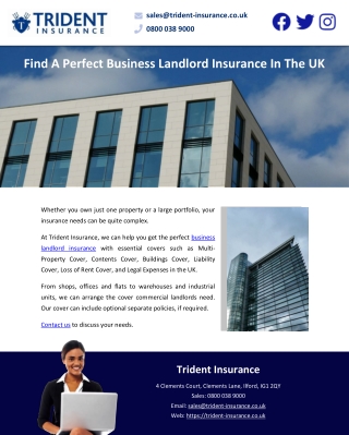 Find A Perfect Business Landlord Insurance In The UK