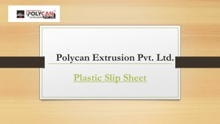 Plastic Slip Sheet | Plasticssheets.com