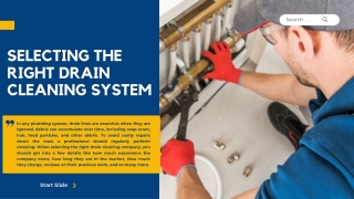 Selecting the Right Drain Cleaning System