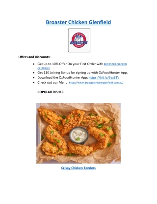 Upto 10% offer order now - Broaster Chicken Glenfield