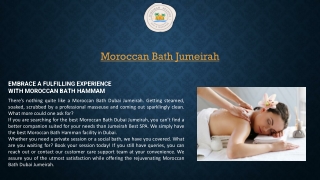 Moroccan Bath Jumeirah | Jumeirahseasidespa.com