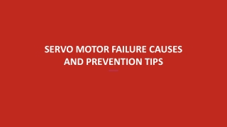 Servo motor failure causes and prevention tips
