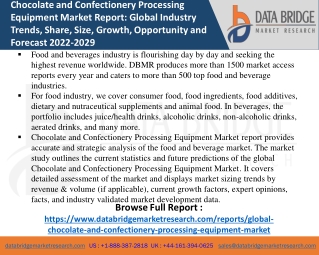 Chocolate and Confectionery Processing Equipment Market