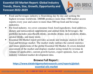 Essential Oil Market