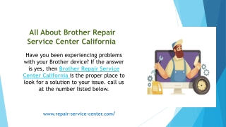 Brother Service Center In California