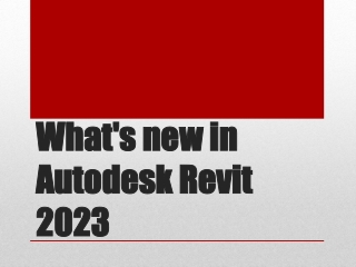 What's new in Autodesk Revit 2023