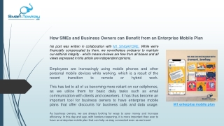 M1 Enterprise Mobile Plan | Smart-towkay.com