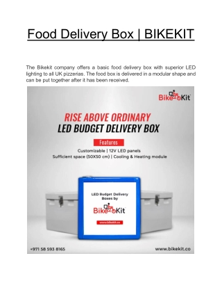 Food Delivery Box  | BIKEKIT