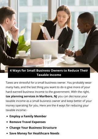 4 Ways for Small Business Owners to Reduce Their Taxable Income