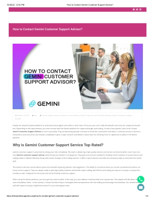 (800)-658-5702 How to Contact Gemini App Customer Support Advisor?
