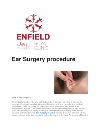 Ear Surgery procedure