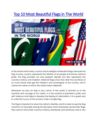 Top 10 Most Beautiful Flags in The World
