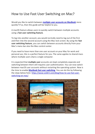 How to Use Fast User Switching on Mac