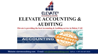 Accounting and Bookkeeping Services In Dubai-Elevate Auditing