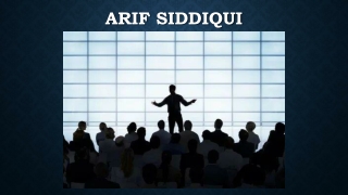 Arif Siddiqui - Famous Motivational Speaker in Pakistan