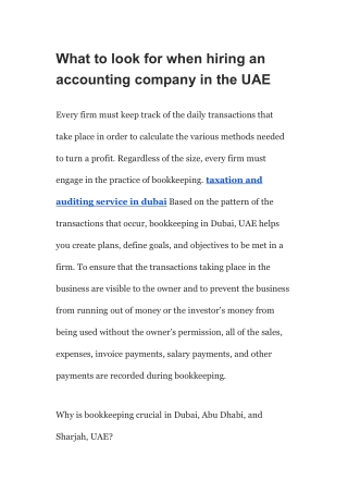 Accounting Services