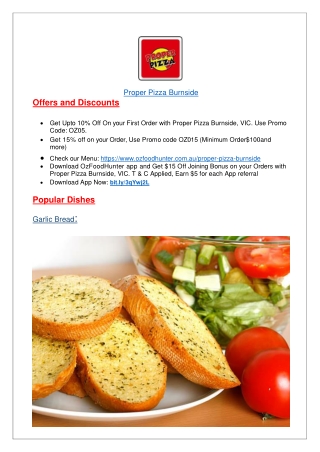 Grab 15% offer Proper Pizza Burnside Order Now!!