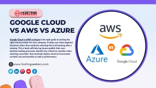 Google Cloud vs AWS vs Azure