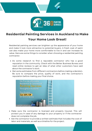 Find The Best Residential Painting Services in Auckland