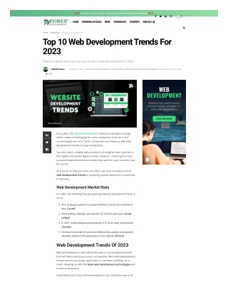 Top Web Development Trends