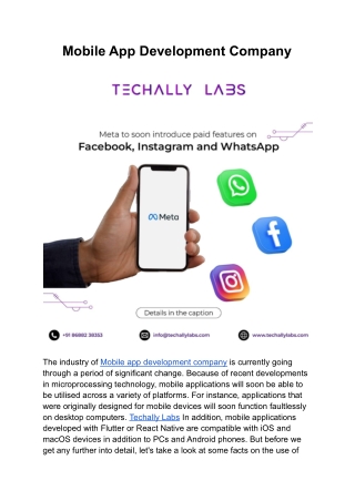 Mobile App Development Company | Techally Labs