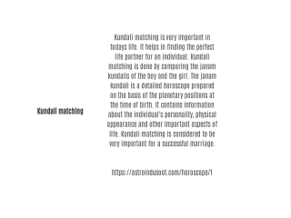 Kundali matching