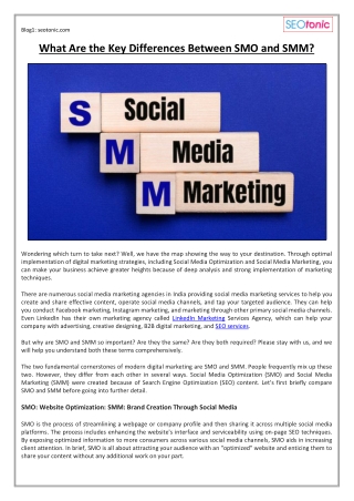 What Are the Key Differences Between SMO and SMM?