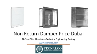 Non Return Damper Price Dubai​