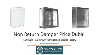 Non Return Damper price Dubai | Non-Return Damper supplier UAE