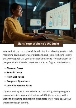 Signs Your Website’s UX Sucks