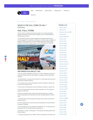 WHAT IS THE FULL FORM OF HAL?