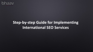 Step by step Guide for Implementing International SEO Services