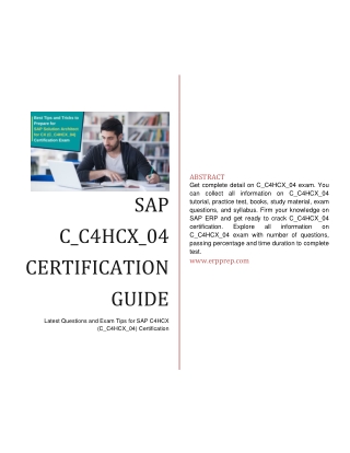 Latest Questions and Exam Tips for SAP C4HCX (C_C4HCX_04) Certification