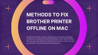 Get Quick Guide: Brother Printer Offline On Mac  1-855-277-9993