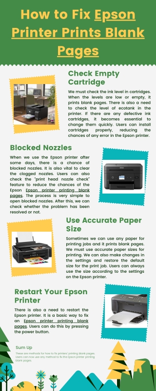 How to Fix Epson Printer Prints Blank Pages